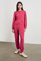 KINGSTON SWEATPANT - PINK MIDNIGHT HEARTS| Rails discount