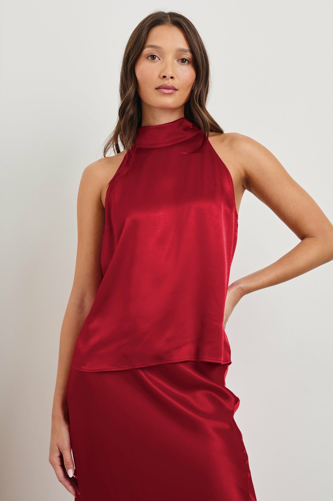LEAH TOP - SCARLET| Rails online