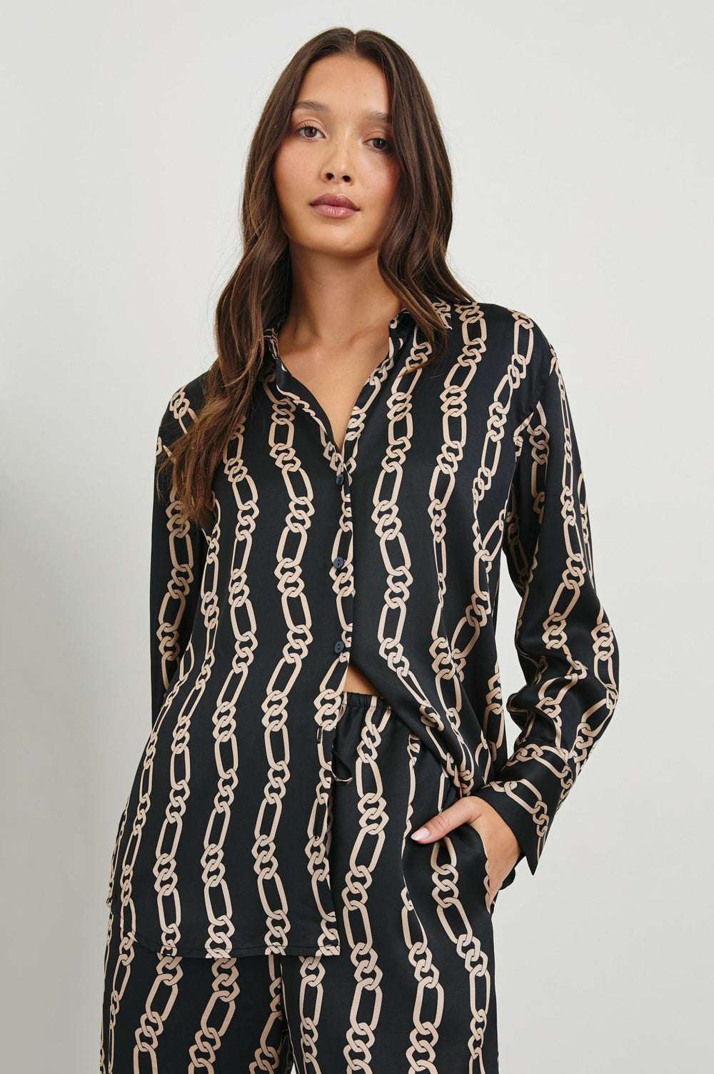 LEDGER SHIRT - BLACK GOLD LINK| Rails US