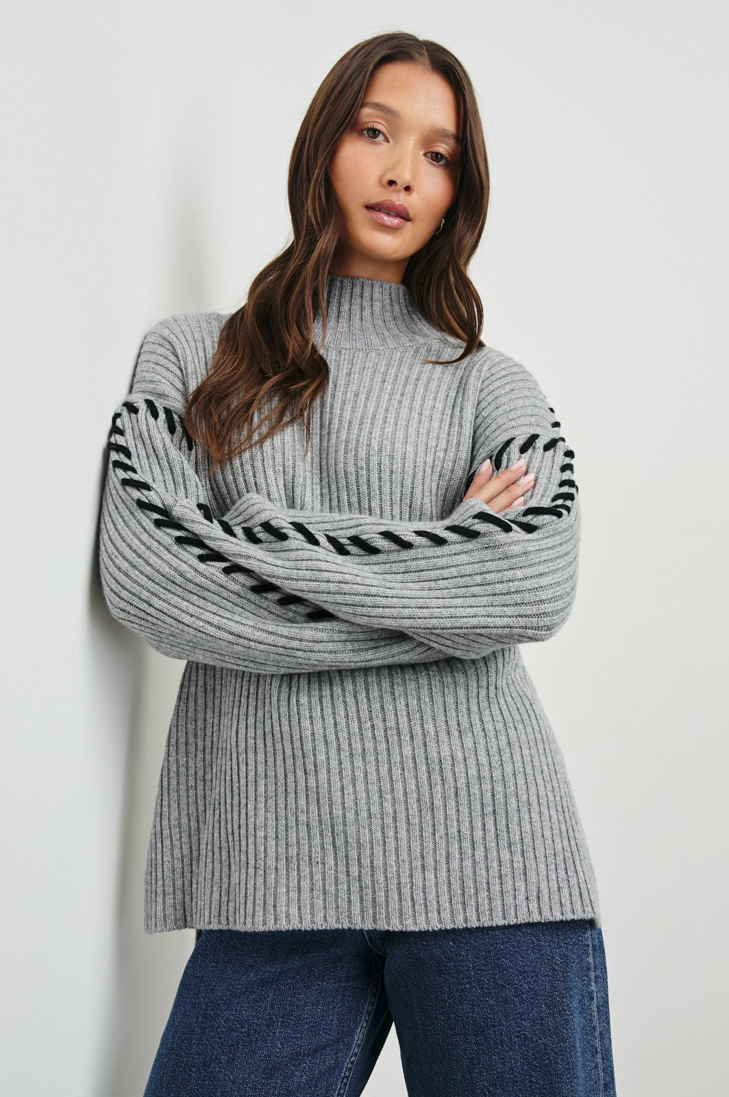 LIAM SWEATER - HEATHER GREY| Rails on sale