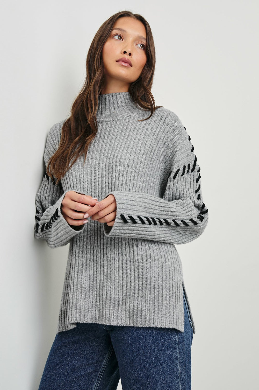 LIAM SWEATER - HEATHER GREY| Rails on sale