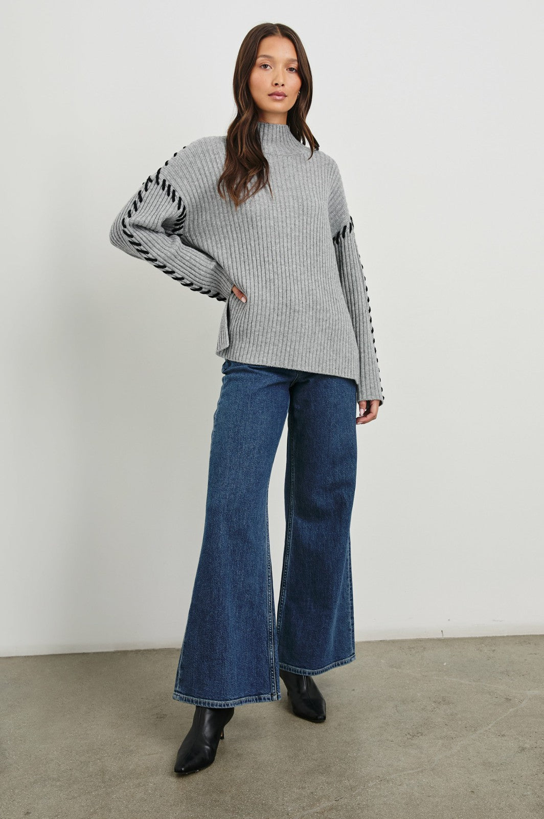 LIAM SWEATER - HEATHER GREY| Rails on sale
