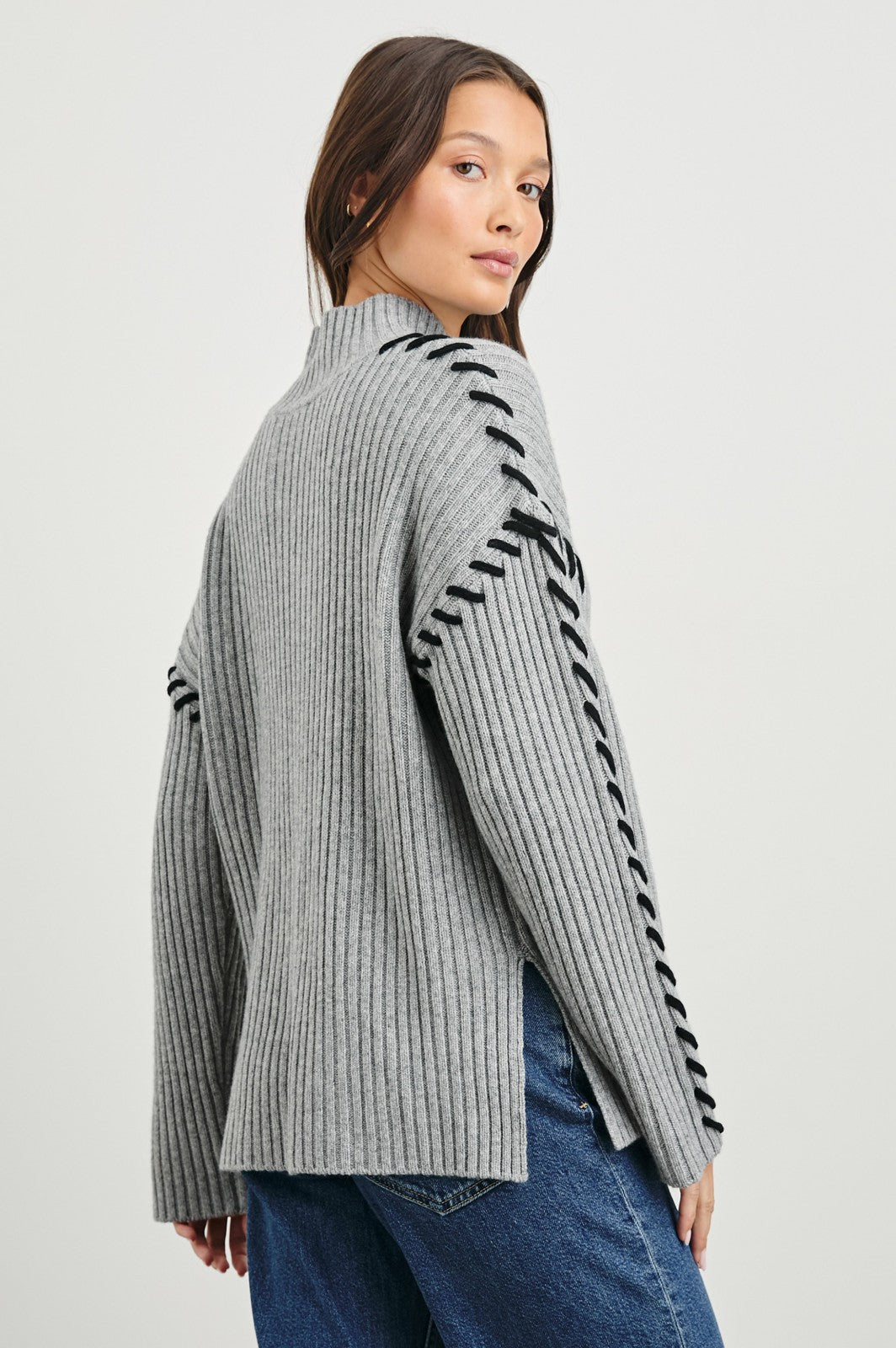LIAM SWEATER - HEATHER GREY| Rails on sale