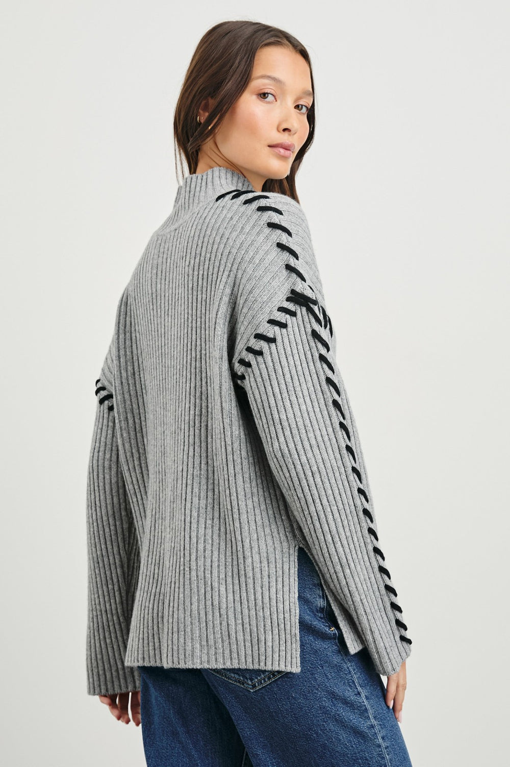 LIAM SWEATER - HEATHER GREY| Rails on sale