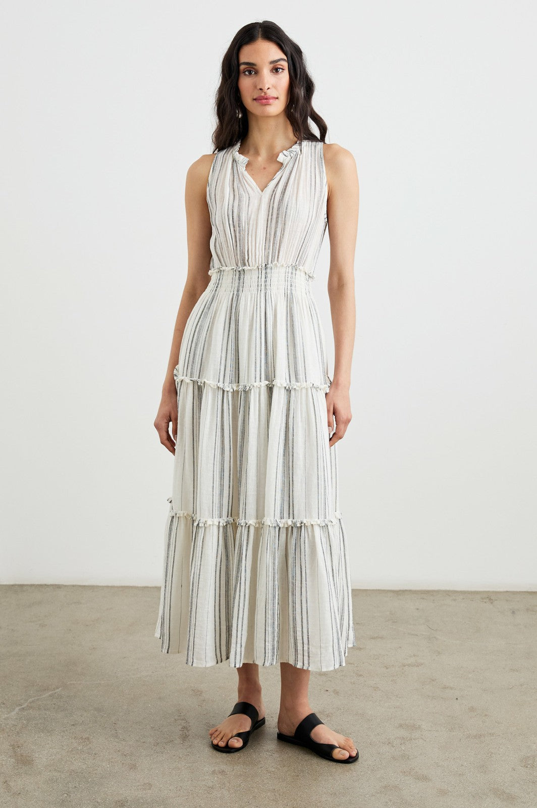 LOULOU DRESS - BASQUE STRIPE| Rails discount