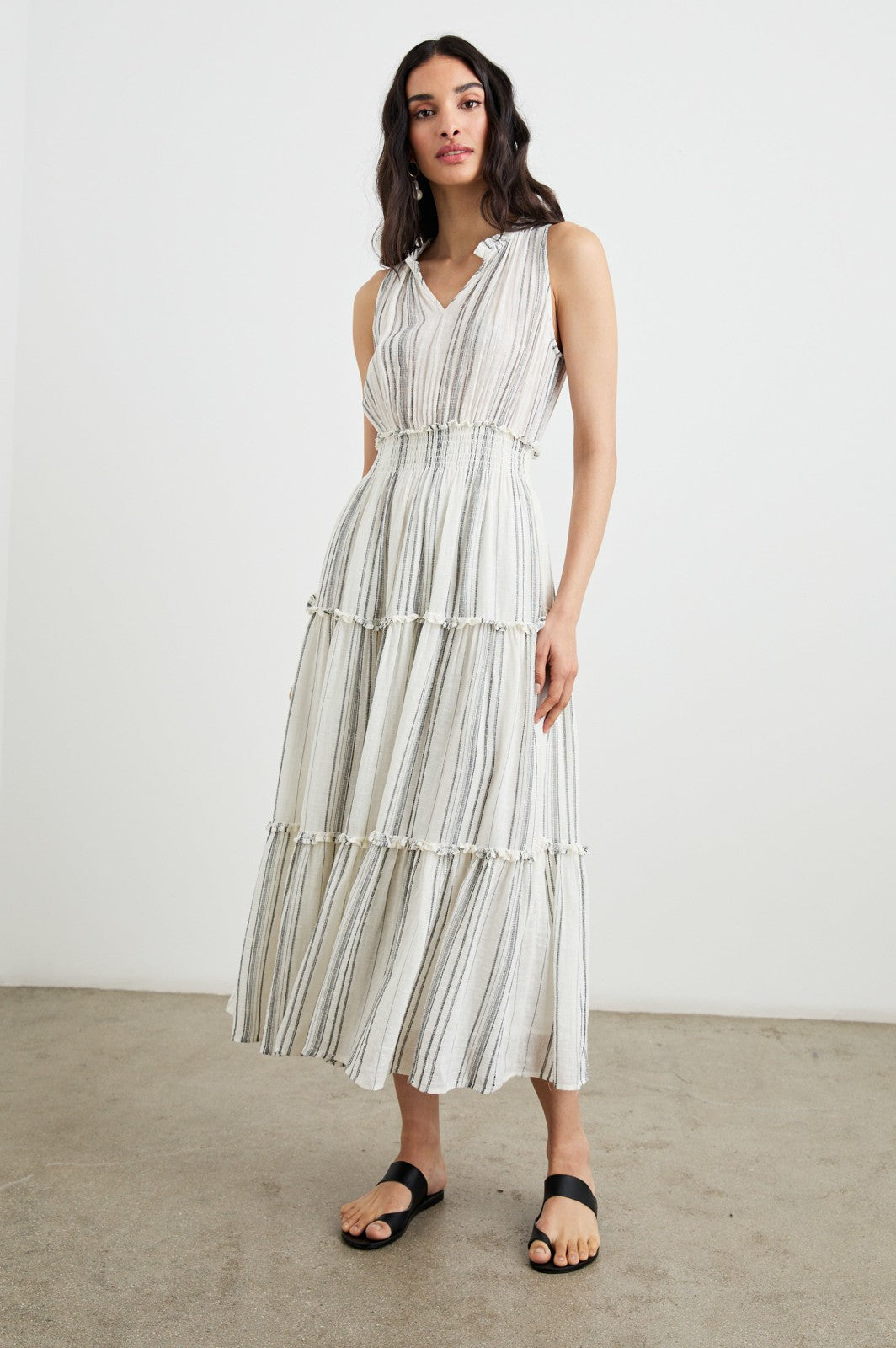LOULOU DRESS - BASQUE STRIPE| Rails discount