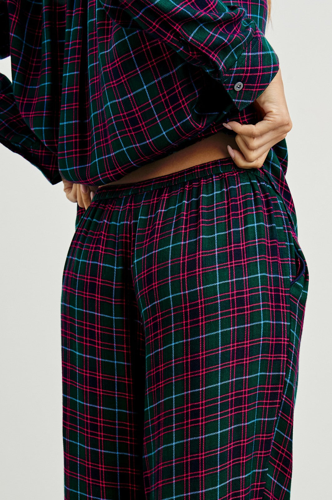 LUNA PAJAMA SET - EVERGREEN FUCHSIA ICE| Rails on sale