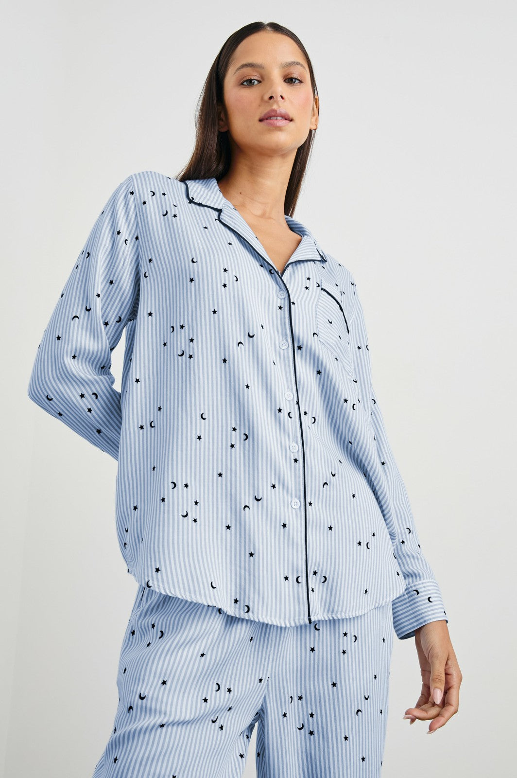 LUNA PAJAMA SET - FLOCKED COSMIC STRIPE| Rails for sale