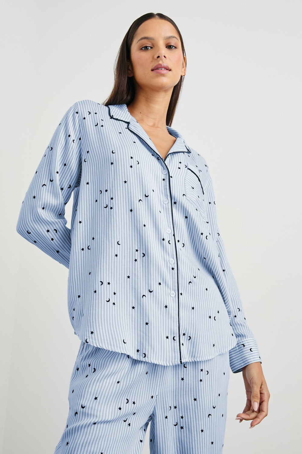 LUNA PAJAMA SET - FLOCKED COSMIC STRIPE| Rails for sale
