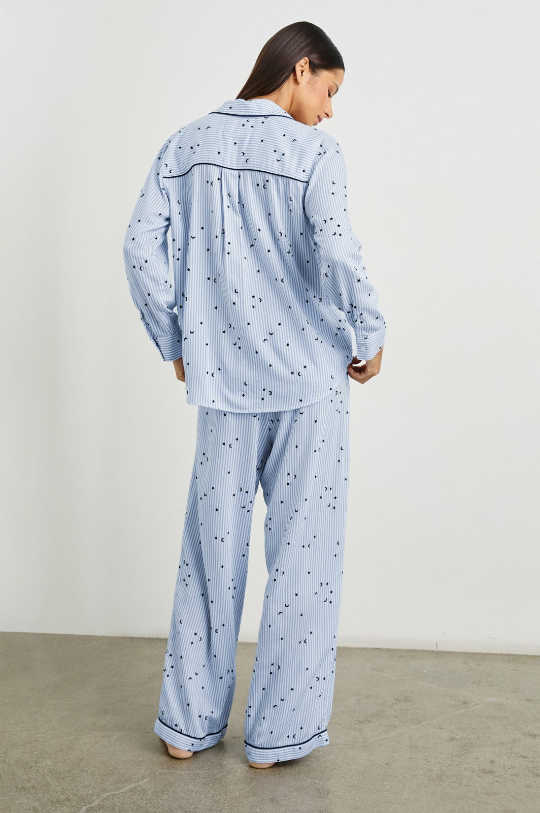 LUNA PAJAMA SET - FLOCKED COSMIC STRIPE| Rails for sale