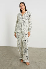 LUNA PAJAMA SET - IVORY JUNGLE CATS| Rails outlet
