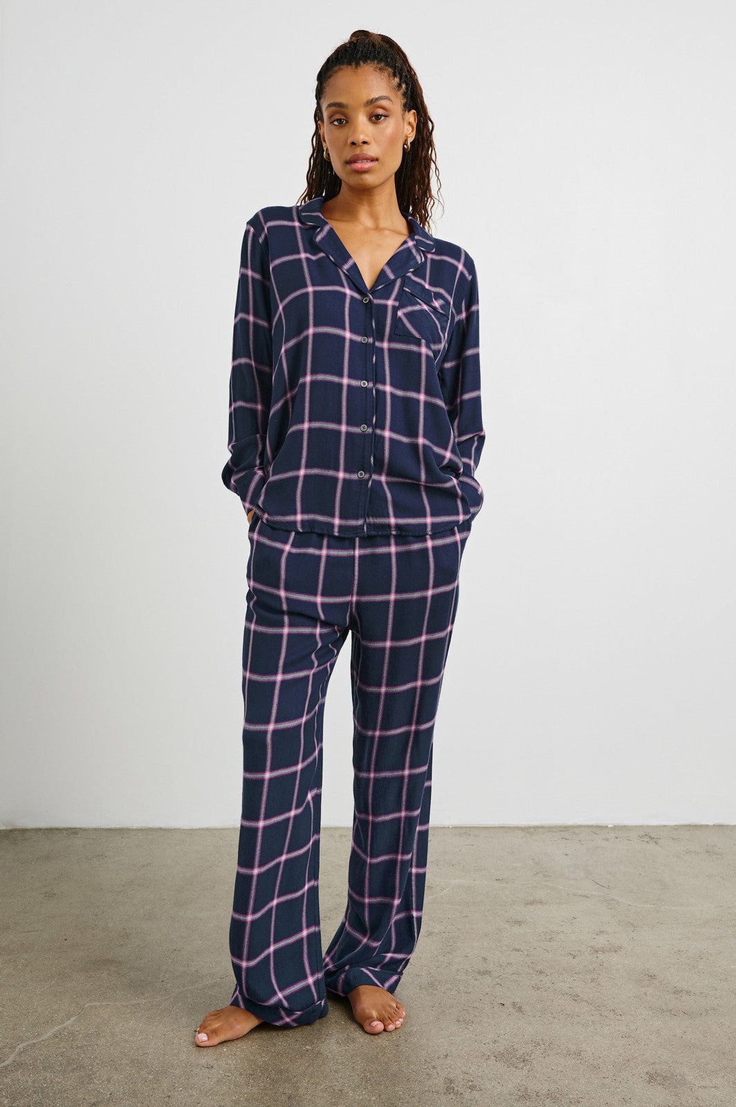 LUNA PAJAMA SET - SAPPHIRE MAGENTA| Rails online