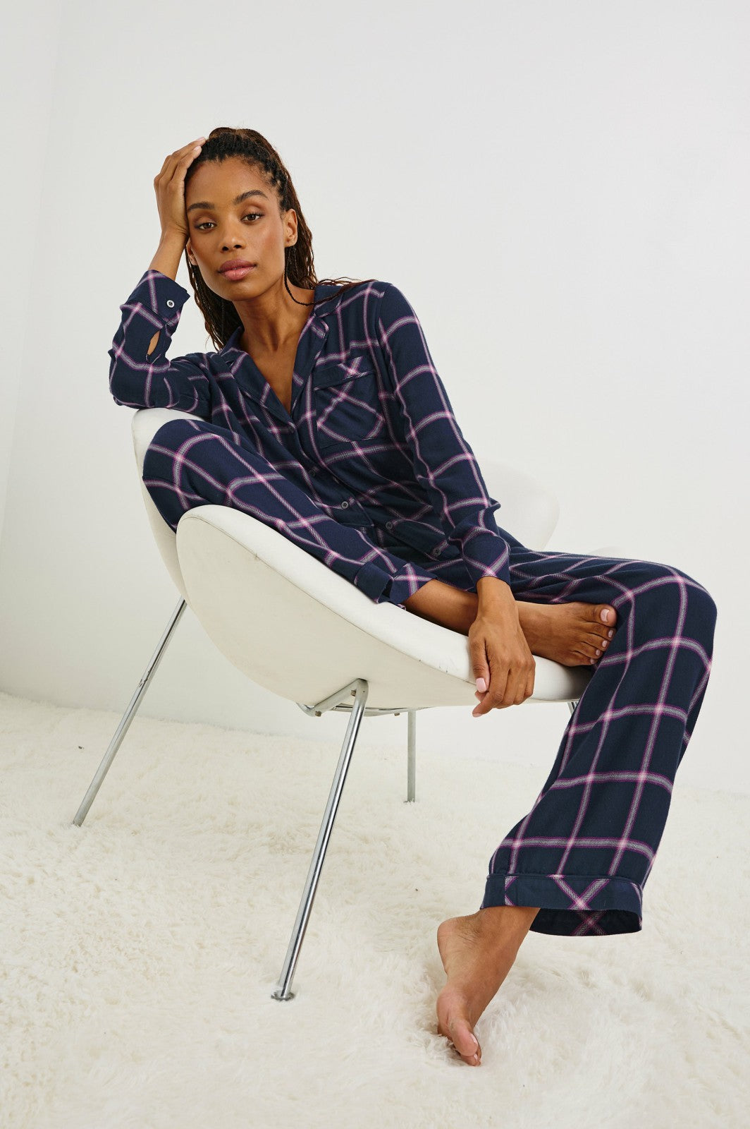 LUNA PAJAMA SET - SAPPHIRE MAGENTA| Rails online