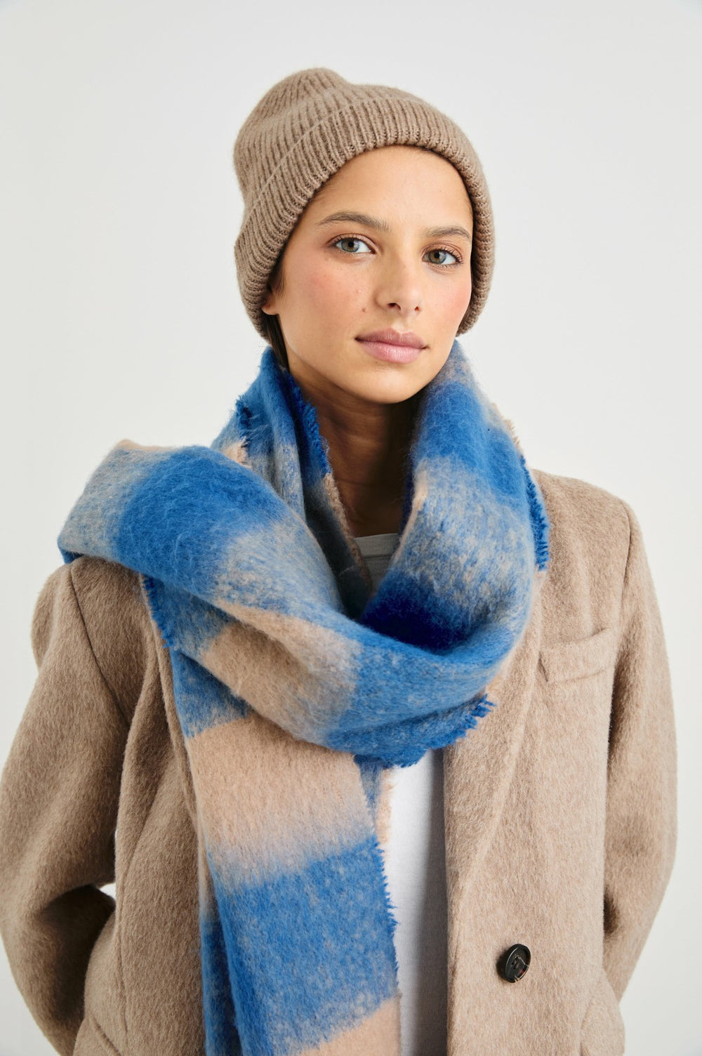 OSLO SCARF - COBALT CAMEL| Rails outlet
