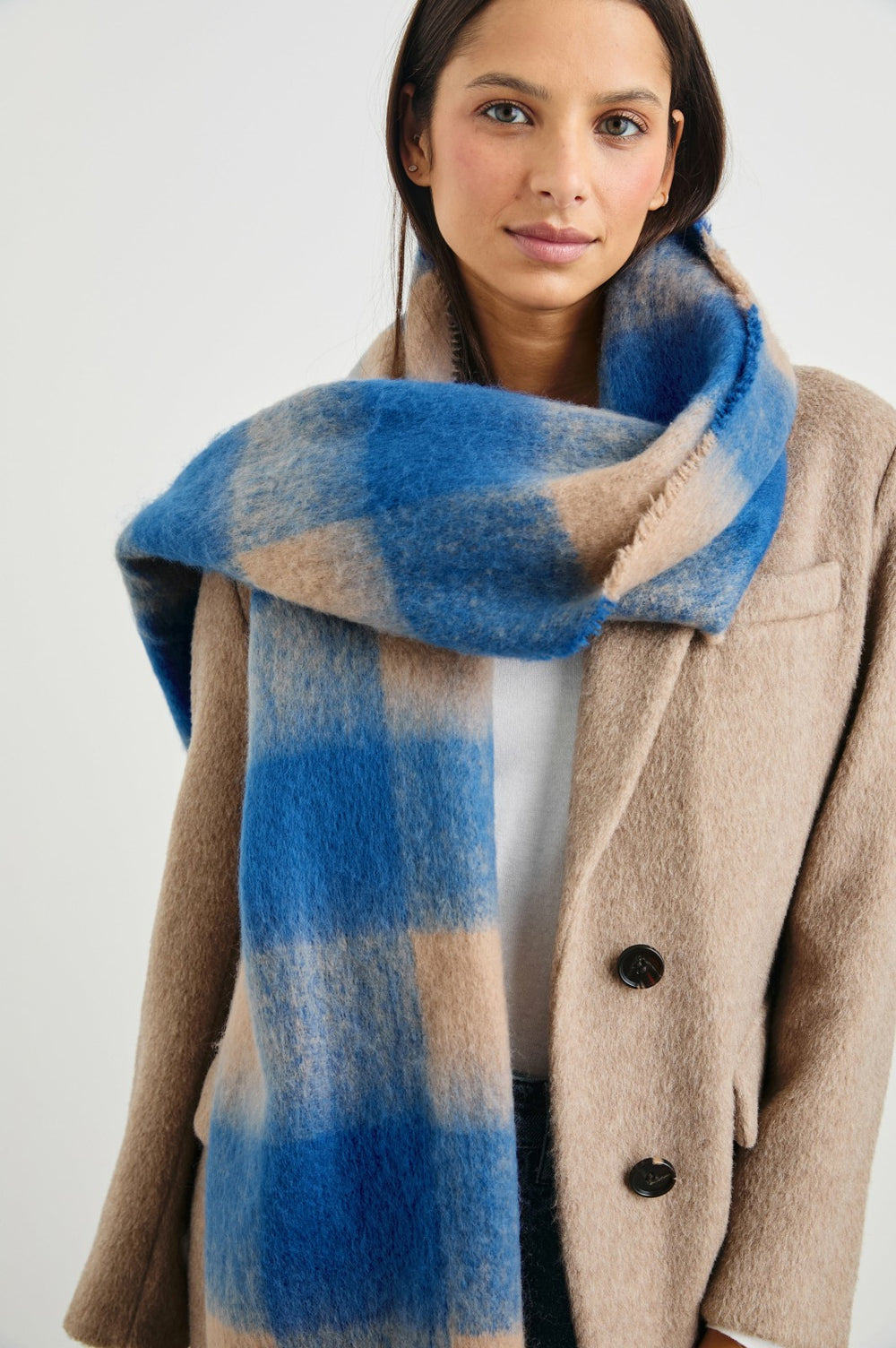 OSLO SCARF - COBALT CAMEL| Rails outlet