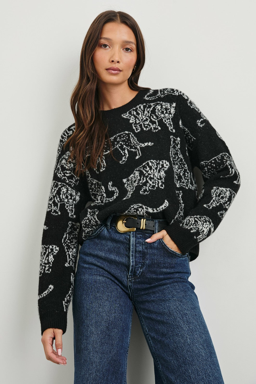 PERCI SWEATER - CHARCOAL CATS| Rails near me