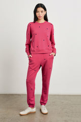 RAMONA SWEATSHIRT - PINK MIDNIGHT HEARTS| Rails near me