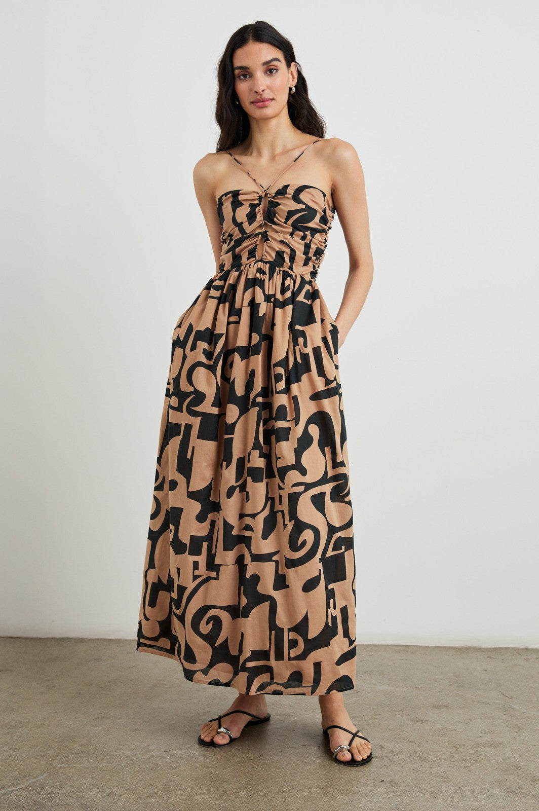 SILVIA DRESS - SANTORINI SAND| Rails outlet