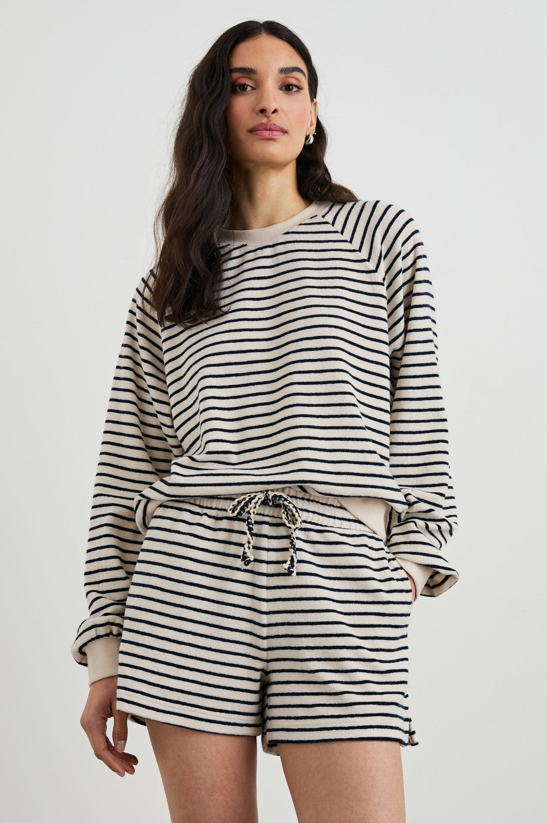 TEDDY SHORT - SAILOR STRIPE TERRY TOWEL| Rails on sale