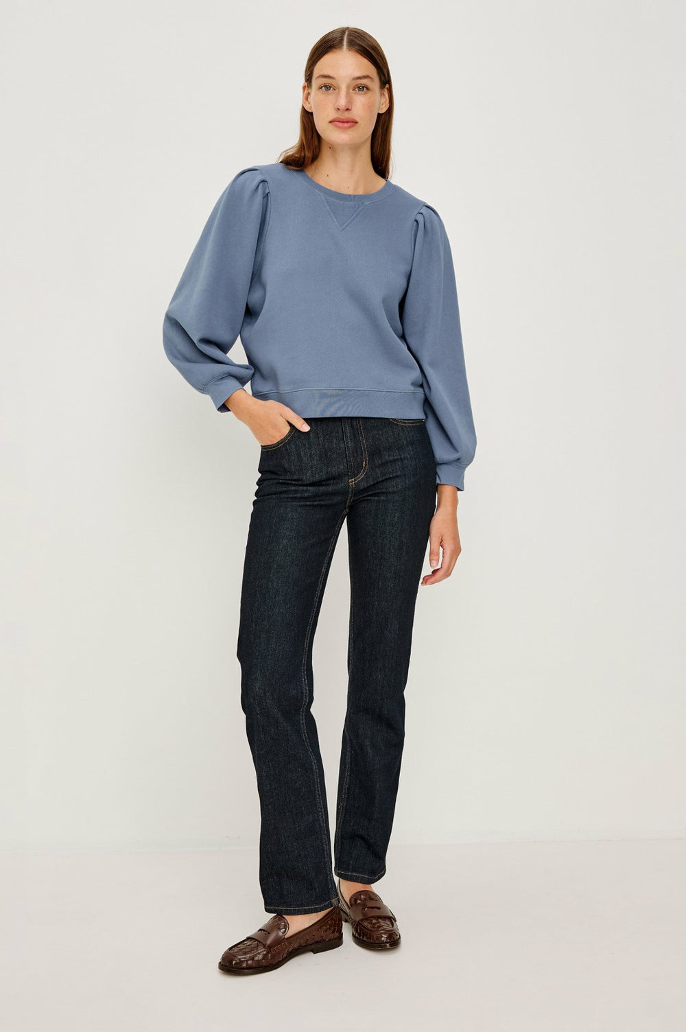 TIFFANY SWEATSHIRT - FADED PERIWINKLE| Rails outlet