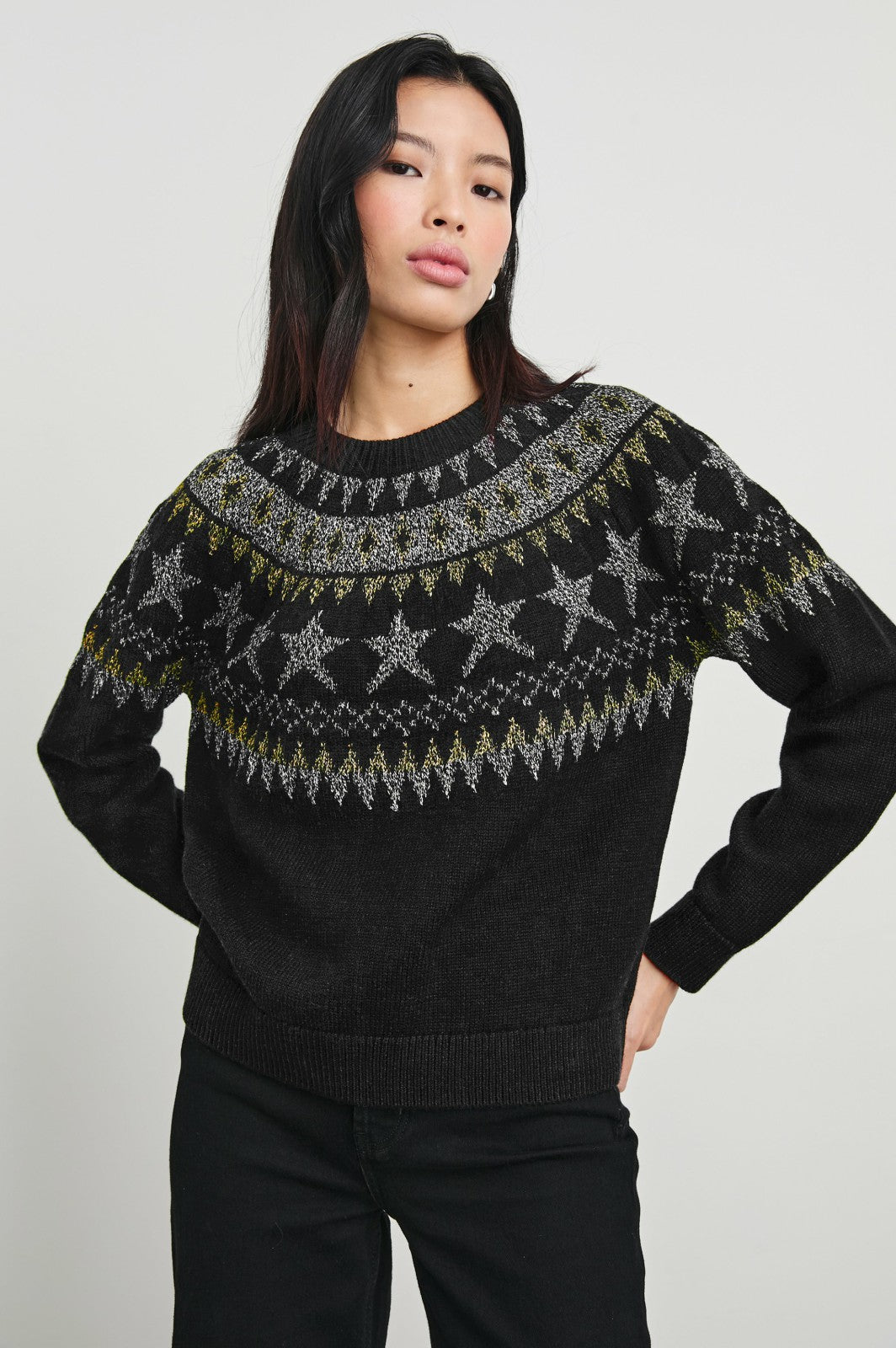 ZOEY SWEATER - METALLIC FAIR ISLE| Rails outlet
