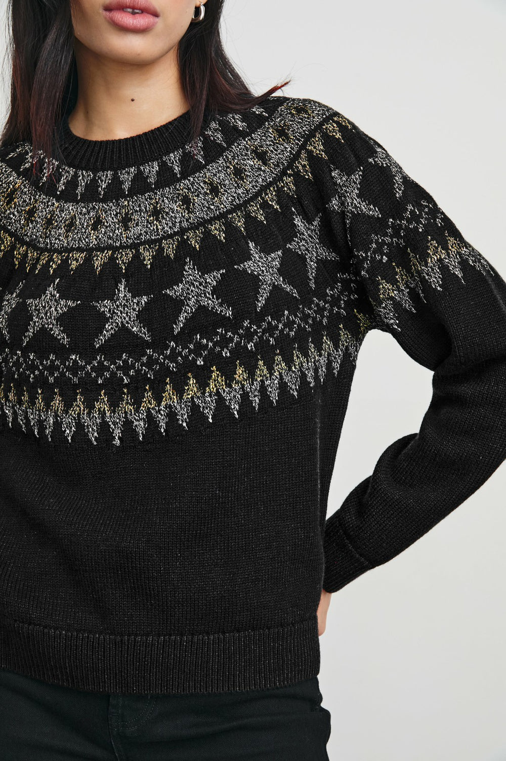 ZOEY SWEATER - METALLIC FAIR ISLE| Rails outlet