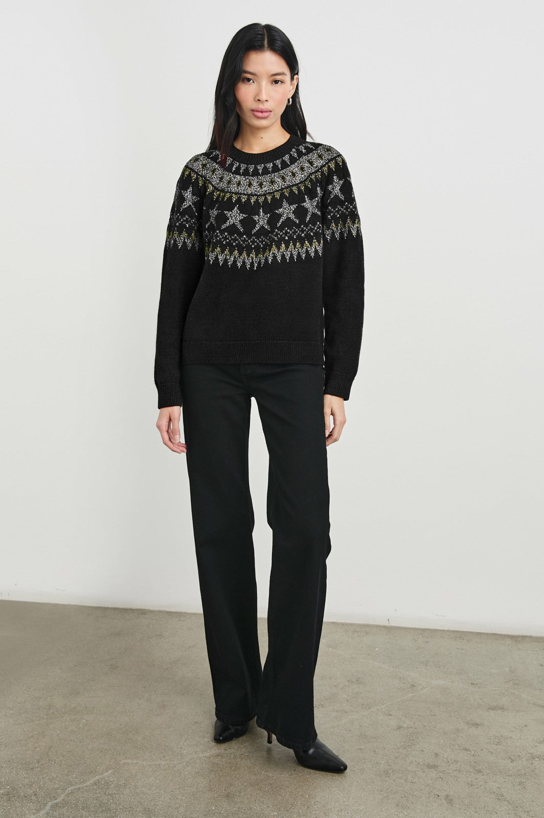 ZOEY SWEATER - METALLIC FAIR ISLE| Rails outlet