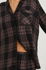 LUNA PAJAMA SET - MAUVE BRONZE METALLIC PITCH| Rails outlet