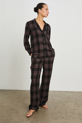 LUNA PAJAMA SET - MAUVE BRONZE METALLIC PITCH| Rails outlet