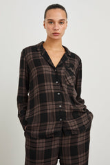 LUNA PAJAMA SET - MAUVE BRONZE METALLIC PITCH| Rails outlet