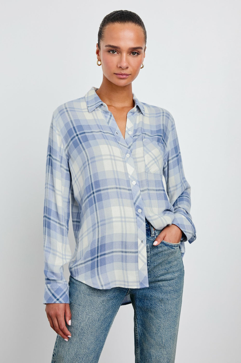 HUNTER SHIRT - BLUEBELL SNOW| Rails outlet