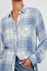HUNTER SHIRT - BLUEBELL SNOW| Rails outlet