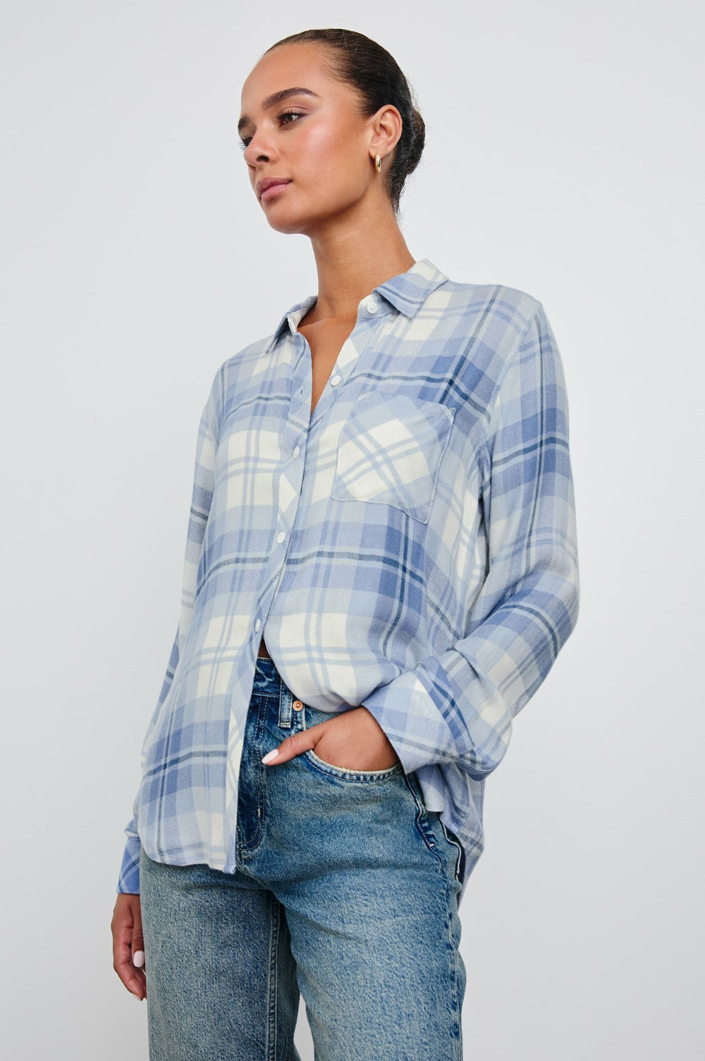 HUNTER SHIRT - BLUEBELL SNOW| Rails outlet