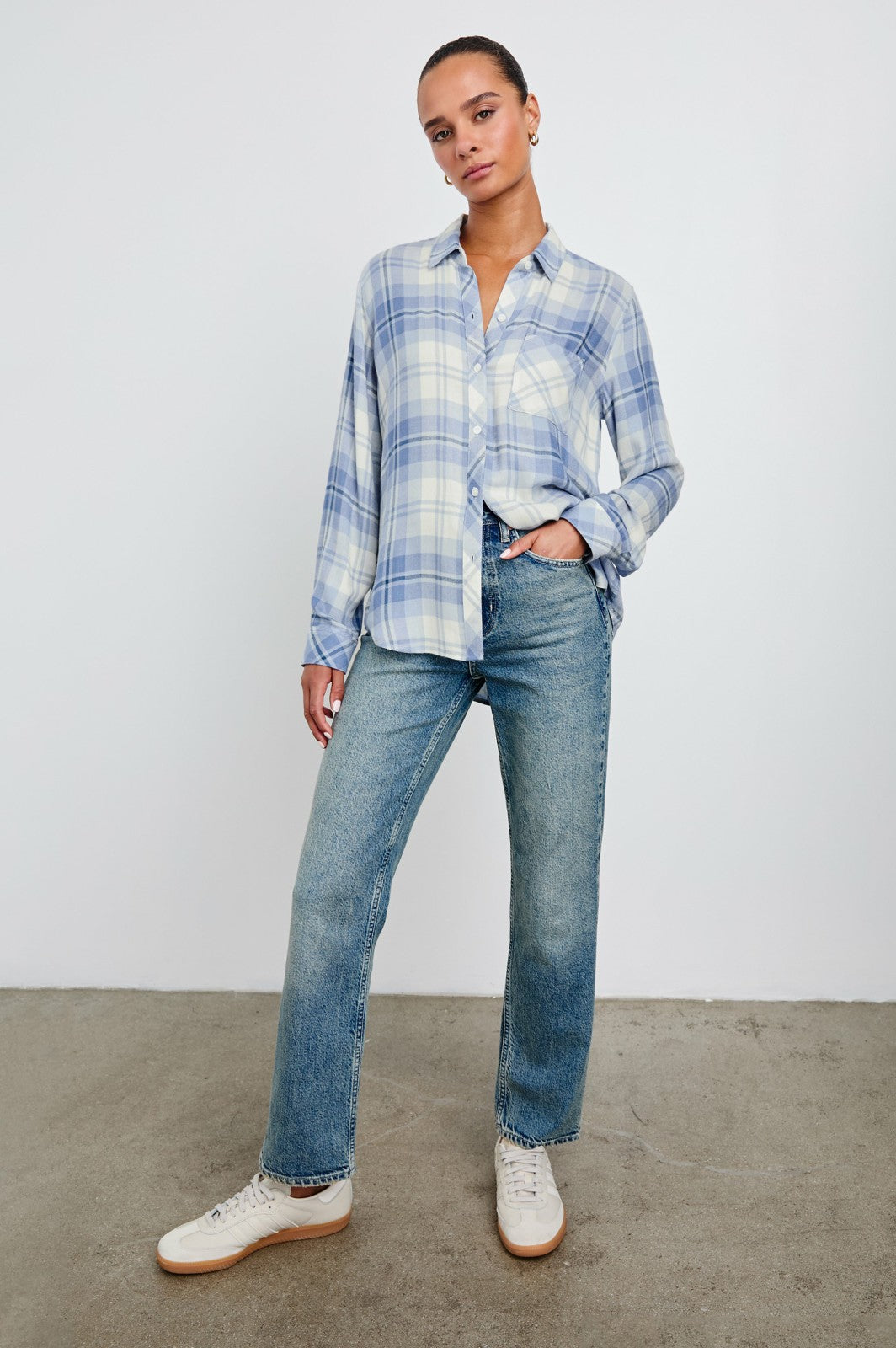 HUNTER SHIRT - BLUEBELL SNOW| Rails outlet