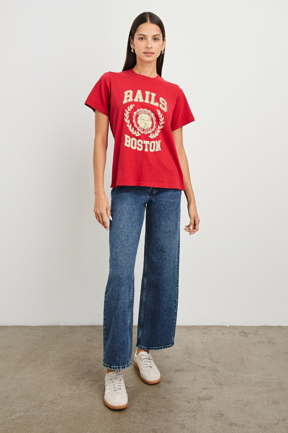 BOYFRIEND T-SHIRT - RAILS BOSTON RED| Rails US