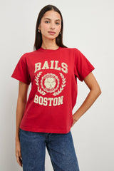 BOYFRIEND T-SHIRT - RAILS BOSTON RED| Rails US