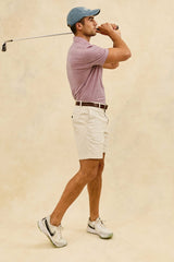 MERCED GOLF POLO SHIRT - HIBISCUS MIRAGE STRIPE| Rails on sale