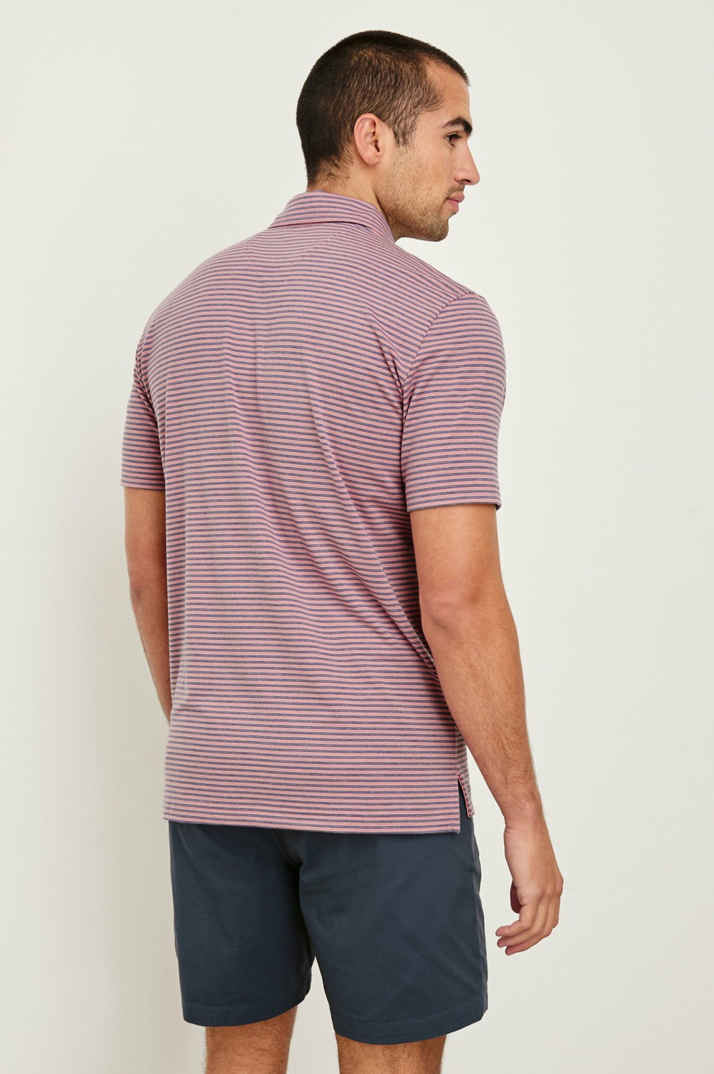 MERCED GOLF POLO SHIRT - HIBISCUS MIRAGE STRIPE| Rails on sale