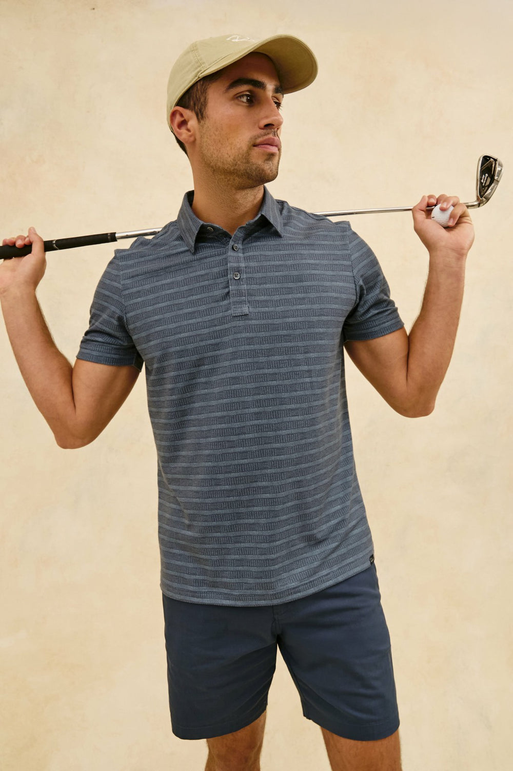 MERCED GOLF POLO SHIRT - SASHIKO BORDER BLACK| Rails near me
