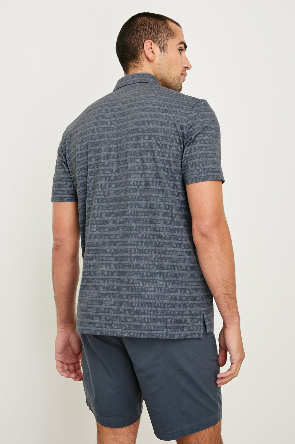 MERCED GOLF POLO SHIRT - SASHIKO BORDER BLACK| Rails near me