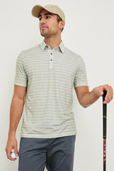 MERCED GOLF POLO SHIRT - SASHIKO BORDER WHITE| Rails US