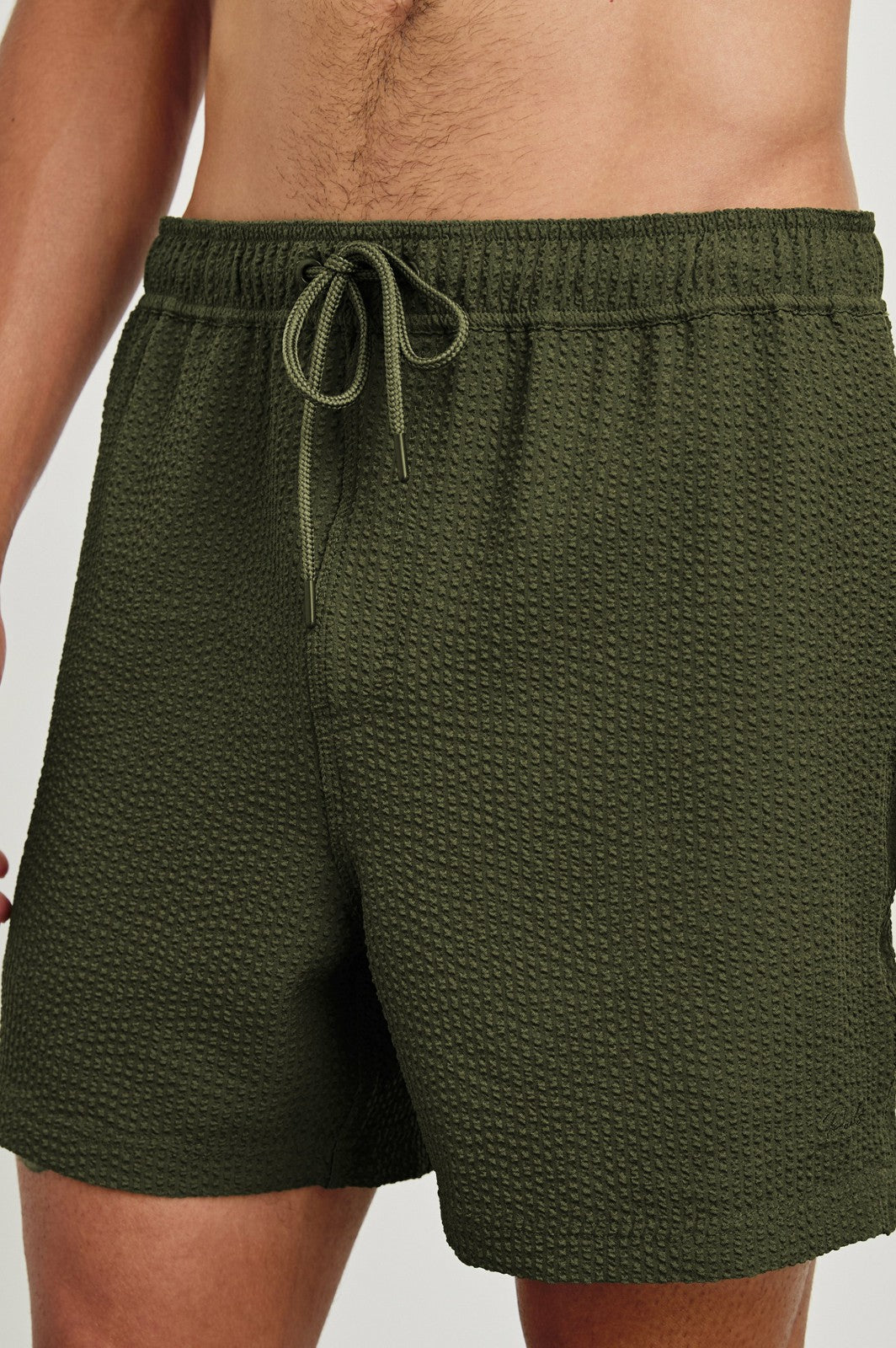 LA BREA SWIM SHORT - OLIVE SEERSUCKER| Rails on sale