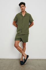 LA BREA SWIM SHORT - OLIVE SEERSUCKER| Rails on sale