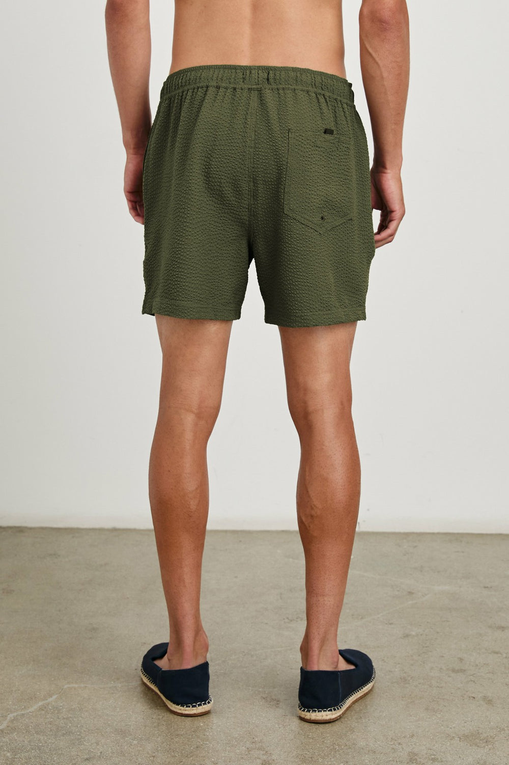 LA BREA SWIM SHORT - OLIVE SEERSUCKER| Rails on sale