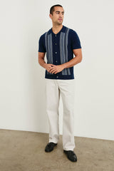 SILAS SHIRT - BLUE HEATHER MULTI| Rails on sale