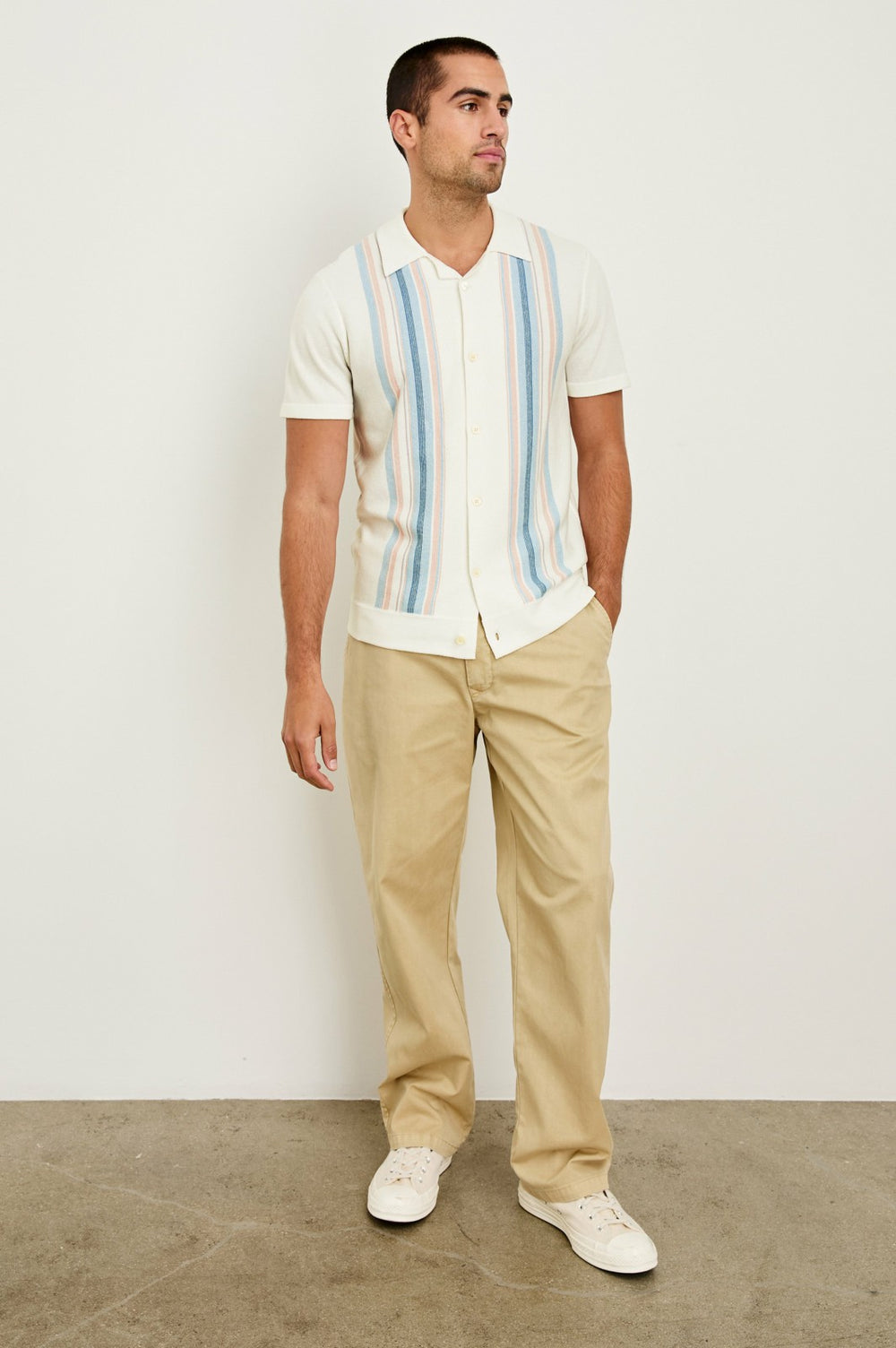 SILAS SHIRT - SKY PINK MULTI| Rails outlet