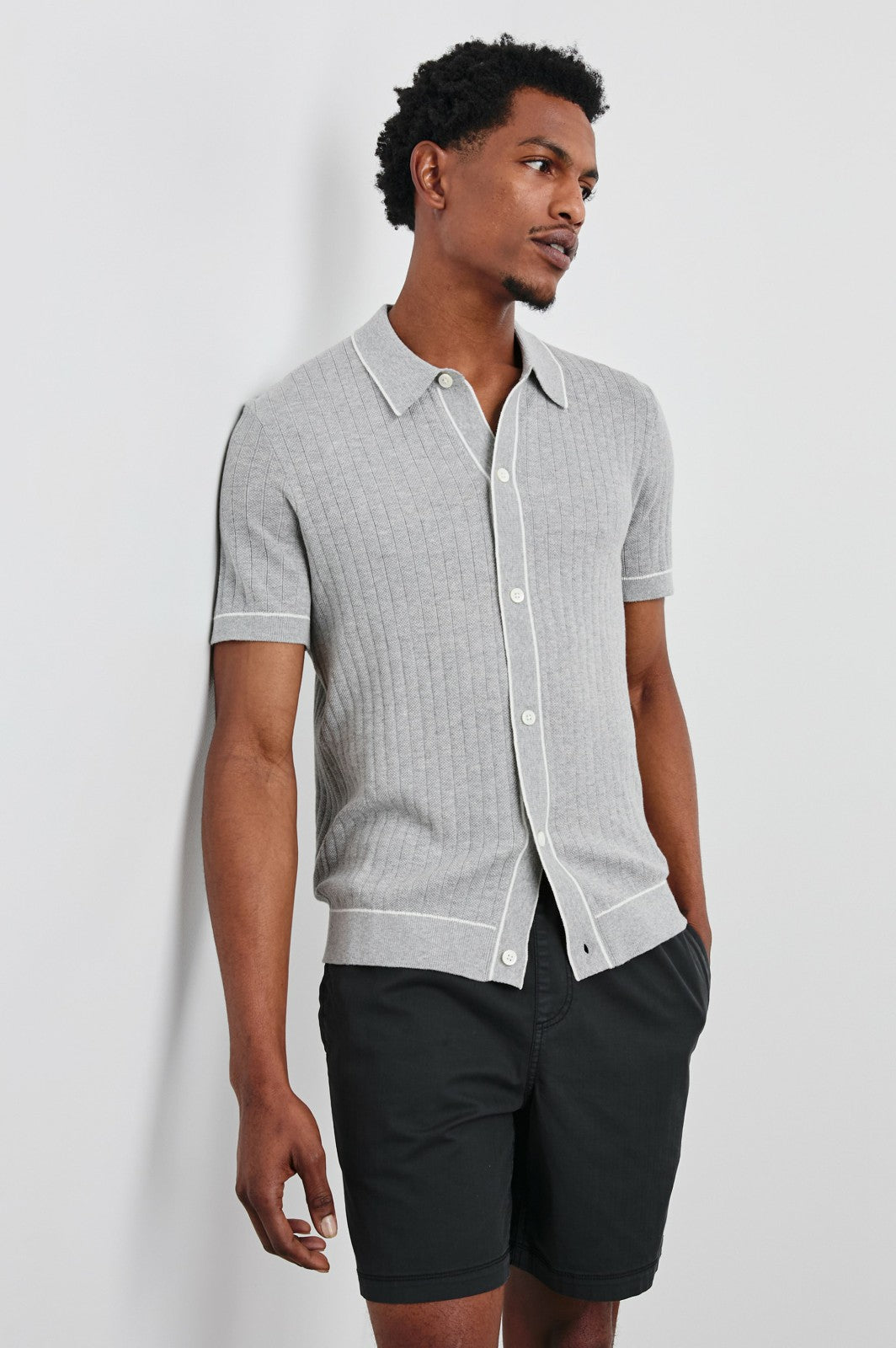 VERNON SHIRT - GREY MELANGE| Rails near me
