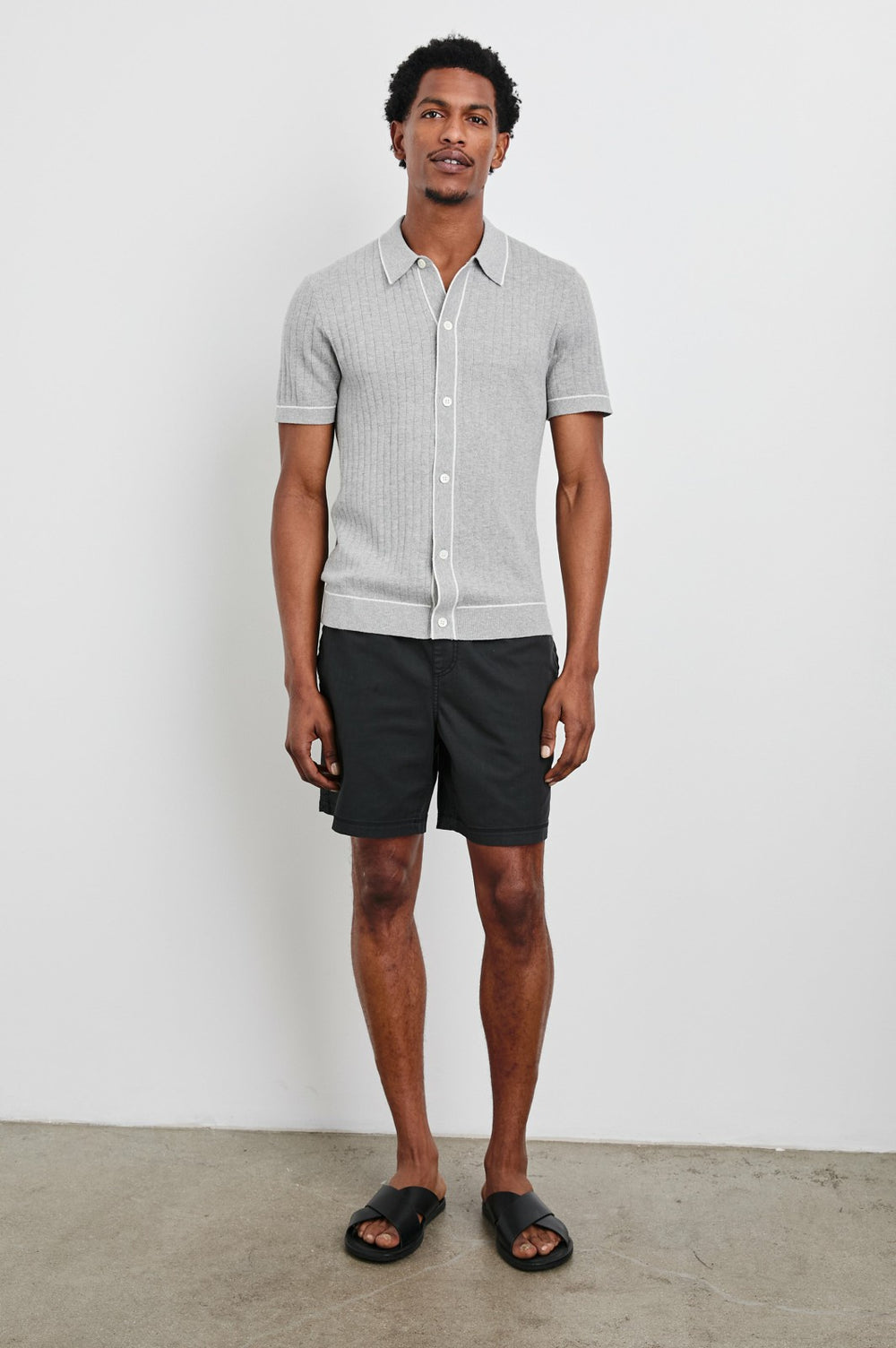 VERNON SHIRT - GREY MELANGE| Rails near me