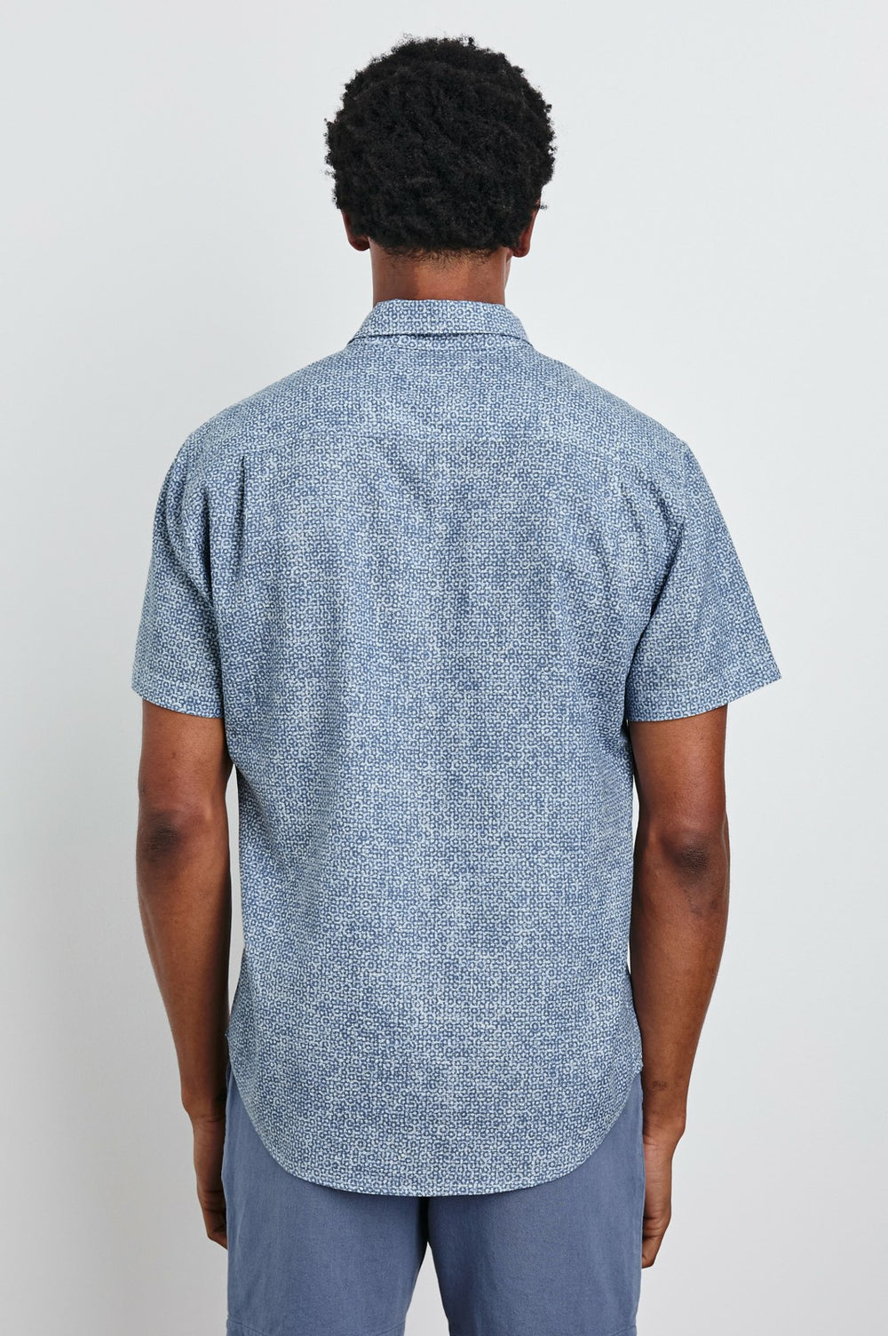 FAIRFAX SHIRT - ABSTRACT BLOCK BLUE| Rails near me