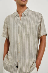 CARSON SHIRT - ALMOND MAUVE STRIPE| Rails for sale